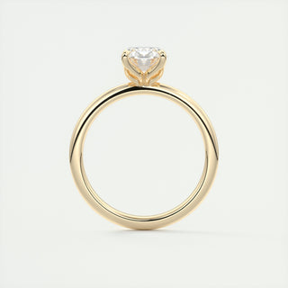 2CT Oval Moissanite Diamond Solitaire Engagement Ring In 18K Yellow Gold