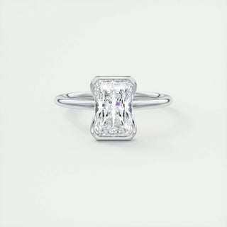 Bague de fiançailles avec solitaire en diamant radiant de 1,0 à 3,0 ct