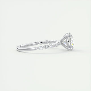 2.0 CT Round Shaped Moissanite Solitaire Engagement Ring