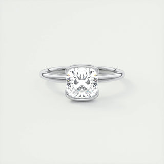 2ct Cushion F- VS1 Diamond Solitaire Engagement Ring