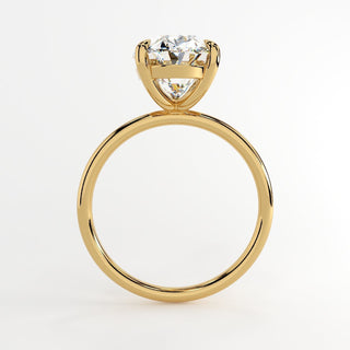 Bague de fiançailles avec solitaire ovale en moissanite de 1,0 à 4,0 ct