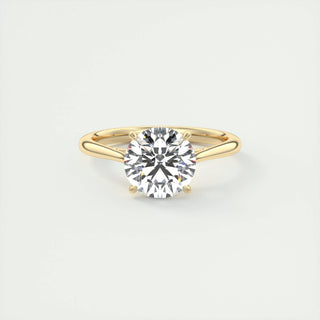 2ct Round F- VS1 Diamond Solitaire Engagement Ring