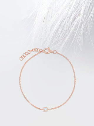 Pulsera de moissanita con diamantes engastados en bisel y formas mixtas de 0,15 ct para mujer