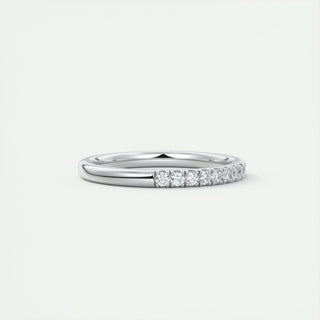 0.38 TCW Round CVD Diamond Half Eternity Wedding Band