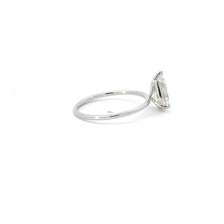 Bague de fiançailles solitaire en diamant CVD en forme de poire de 1,04 à 3,04 ct