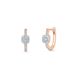 Boucles d'oreilles Huggie en diamant et moissanite ronde de 0,33 TCW