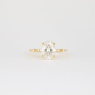 1.83 -3.50 CT Oval CVD Diamond Dainty Engagement ring