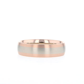 Classic Satin-Finish Rose Gold Men's Band