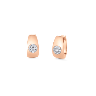 Boucles d'oreilles Huggie en diamant et moissanite ronde de 0,23 TCW