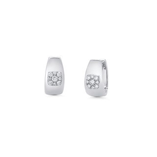 Pendientes Huggie de diamantes y moissanita redondos de 0,27 TCW