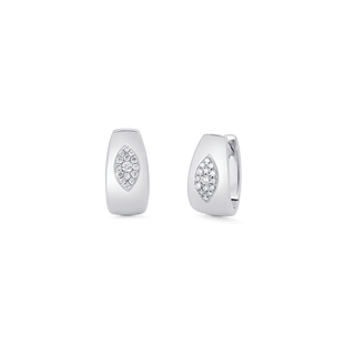 Boucles d'oreilles Huggie en diamant et moissanite ronde de 0,16 TCW