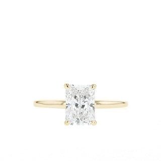 Bague de fiançailles solitaire en diamant moissanite à quatre griffes de 1,70 ct