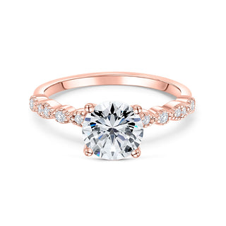 Bague de fiançailles solitaire en diamant et moissanite ronde de 1,50 ct