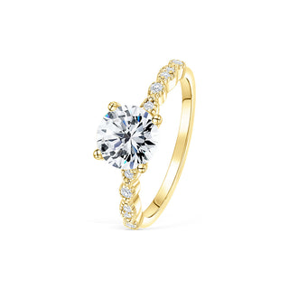 Bague de fiançailles solitaire en diamant et moissanite ronde de 1,50 ct