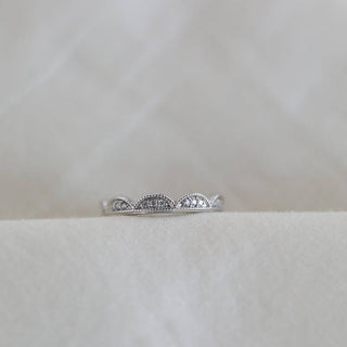 Alliance de mariage éternité en diamants Moissanite taille brillant rond de 0,12 ct 