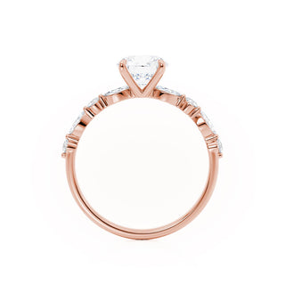 Bague de fiançailles solitaire en moissanite de forme ovale de 0,90 ct avec sertissage pavé