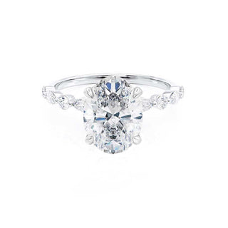 Bague de fiançailles avec solitaire en moissanite de forme ovale de 0,90 ct