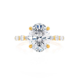 Bague de fiançailles de style solitaire en moissanite de forme ovale de 0,90 ct