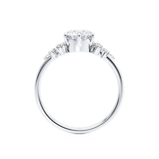 Bague de fiançailles en forme de grappe de moissanite à taille ronde de 1,0 ct