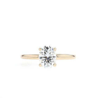 1.20CT Oval Cut Moissanite Solitaire Diamond Engagement Ring - ELITE CARAT