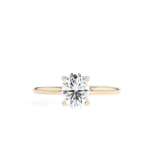 Bague de fiançailles en diamant solitaire ovale de 1,20 ct avec moissanite pour femme