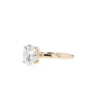 Bague de fiançailles en diamant solitaire ovale de 1,20 ct avec moissanite pour femme