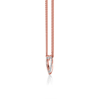 Collier avec pendentif en forme de cœur en moissanite ronde et diamant de 0,24 TCW