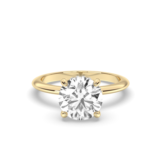 0.80 -3.0 CT Round Diamond Hidden Halo Style Engagement Ring