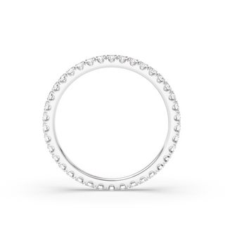 Alliance de mariage pavée de diamants ronds E-VS1 de 0,30 ct