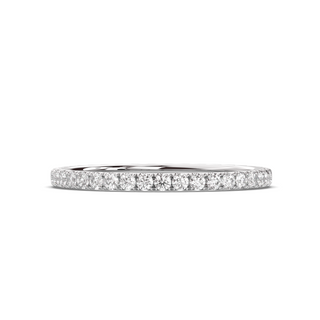 Alliance de mariage sertie de diamants ronds E-VS1 de 0,37 ct