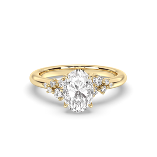 1.50-3.50  CT Oval F-VS1 Diamond Solitaire Engagement Ring