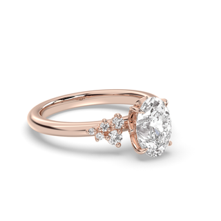 Bague de fiançailles avec solitaire en diamant ovale F-VS1 de 1,50 à 3,50 ct