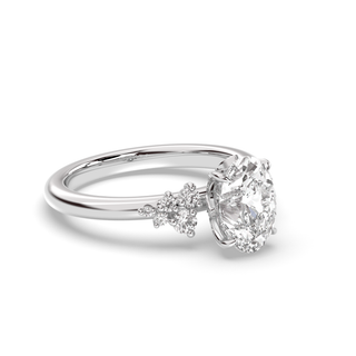 Bague de fiançailles avec solitaire en diamant ovale F-VS1 de 1,50 à 3,50 ct