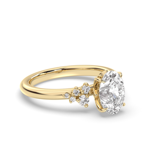 Bague de fiançailles avec solitaire en diamant ovale F-VS1 de 1,50 à 3,50 ct