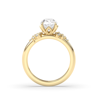 Bague de fiançailles avec solitaire en diamant ovale F-VS1 de 1,50 à 3,50 ct