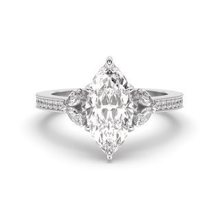 1.5 -3.50 CT Marquise Diamond Solitaire Engagement Ring