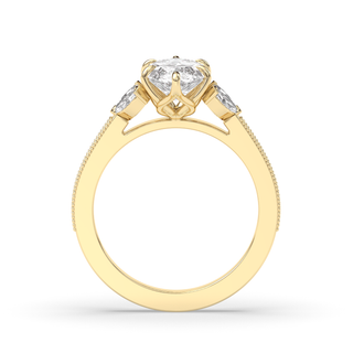 Bague de fiançailles avec solitaire en diamant marquise de 1,5 à 3,50 ct