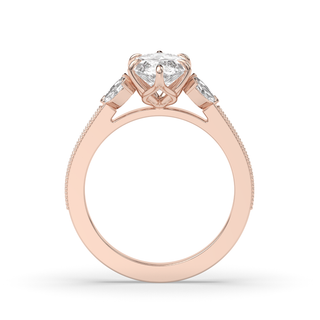 Bague de fiançailles avec solitaire en diamant marquise de 1,5 à 3,50 ct