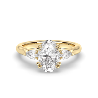 Bague de fiançailles avec solitaire en diamant ovale de 1,50 à 3,50 ct