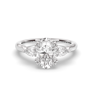 Bague de fiançailles avec solitaire en diamant ovale de 1,50 à 3,50 ct