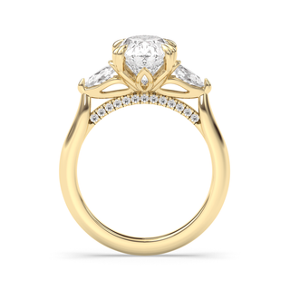 Bague de fiançailles avec solitaire en diamant ovale de 1,50 à 3,50 ct