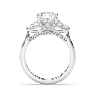 Bague de fiançailles avec solitaire en diamant ovale de 1,50 à 3,50 ct