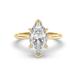 Bague de fiançailles avec solitaire en diamant marquise de 1,0 à 3,0 ct