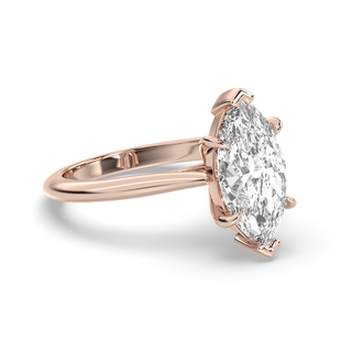 Bague de fiançailles avec solitaire en diamant marquise de 1,0 à 3,0 ct