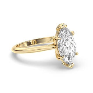 Bague de fiançailles avec solitaire en diamant marquise de 1,0 à 3,0 ct