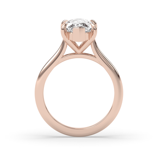 Bague de fiançailles avec solitaire en diamant marquise de 1,0 à 3,0 ct