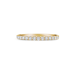 Alliance de mariage ronde de 0,7 ct avec sertissage éternité complet