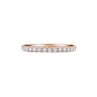 Alliance de mariage ronde de 0,7 ct avec sertissage éternité complet