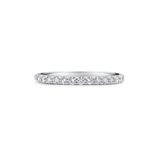 Alliance de mariage ronde de 0,7 ct avec sertissage éternité complet