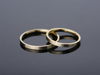 2.0MM Classic Flat Brushed Wedding Band For Women